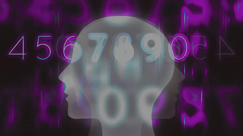 numerology concept composition